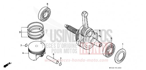 PISTON/VILEBREQUIN NX650N de 1992